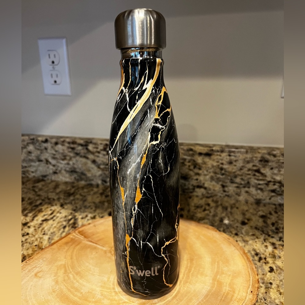 S’well Black & Gold Marble insulated bottle, items are good quality, & like NEW